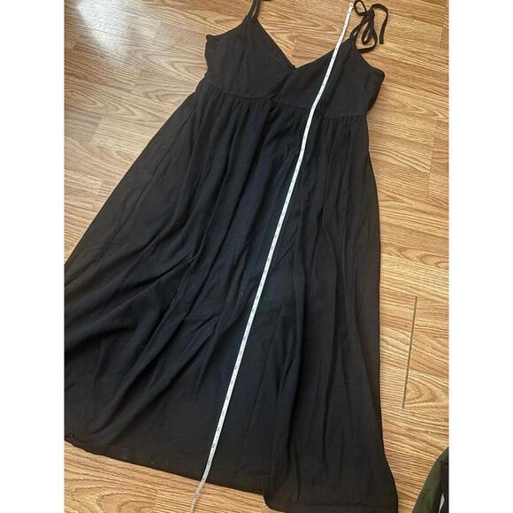 ASOS Black V-Neck Midi Dress Size 10 - Picture 5 of 6